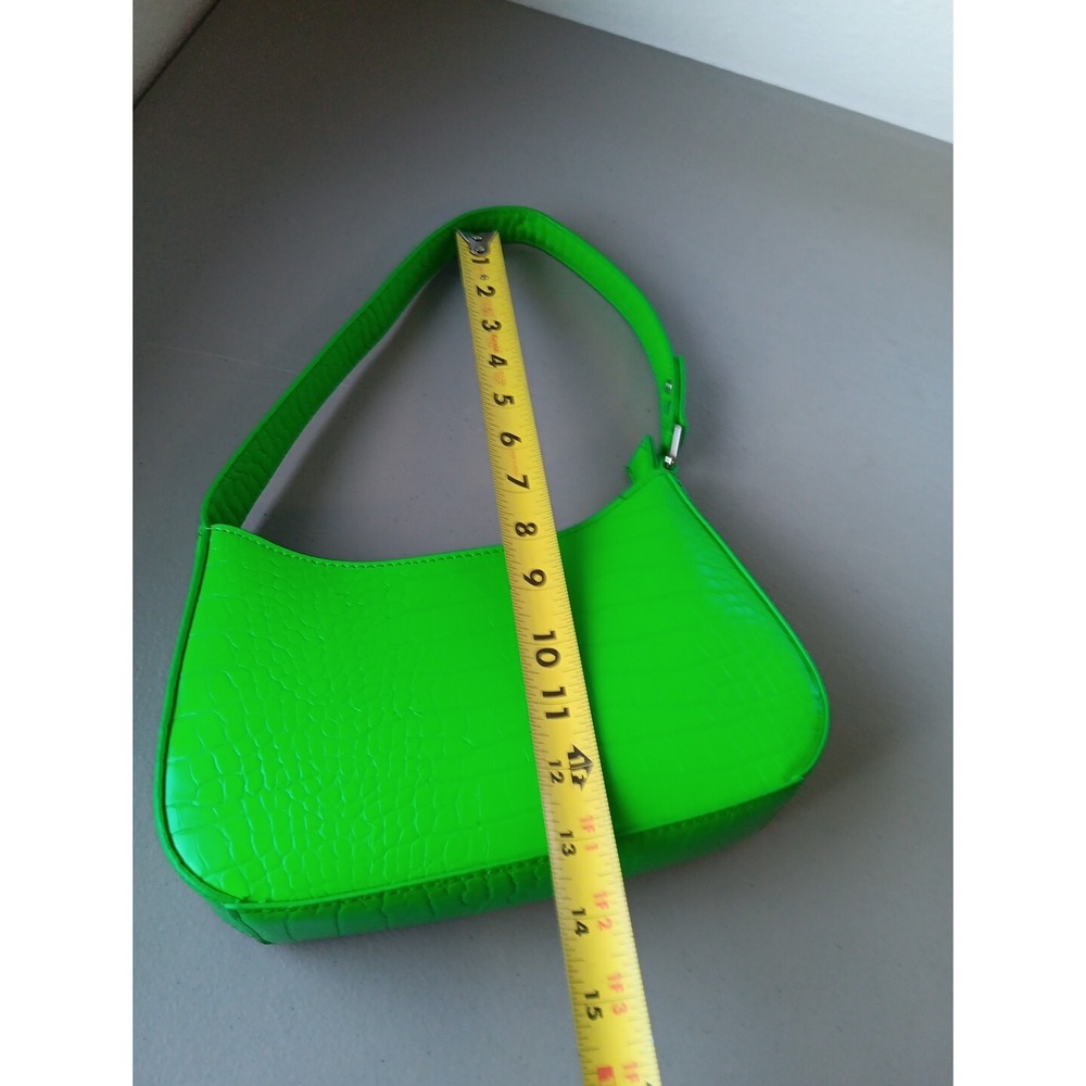 Urban Outfitters Shoulder‎ Purse GREEN Faux Crocodile Leather Y2K 90s Preppy - Picture 5 of 8